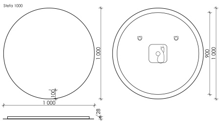 Зеркало с подсветкой  Sancos  Sfera (100х100) SF1000